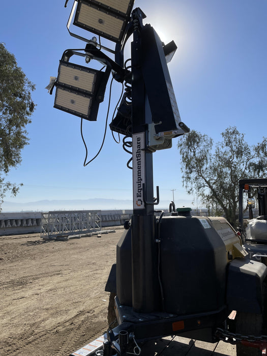 2022 Allmand NLV3GR (4) LED Light Fixture 350W, 23' Vertical Mast, 3kW Prime, Towable, ES Decals, T3