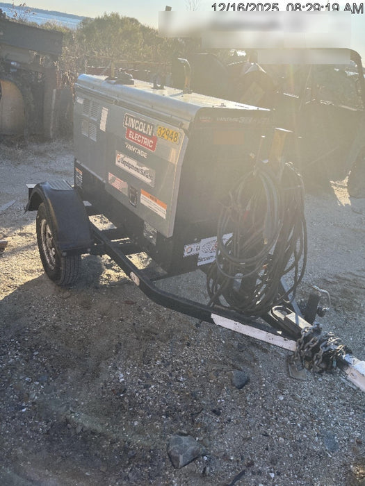 2019 Lincoln Electric Vantage 322 Welder Ready-Pak 3, Two wheel trailer, Fender and Light kit, Cable Rack