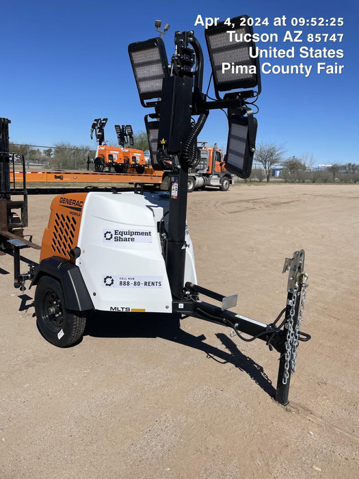 2024 Generac MLT2 Diesel, Flex Switch 120V Input, Powerzone Controller, 
(4) 320W LED Lights, 4kW Generator, 39.9 Gal Fuel Tank, 2" Ball, T3