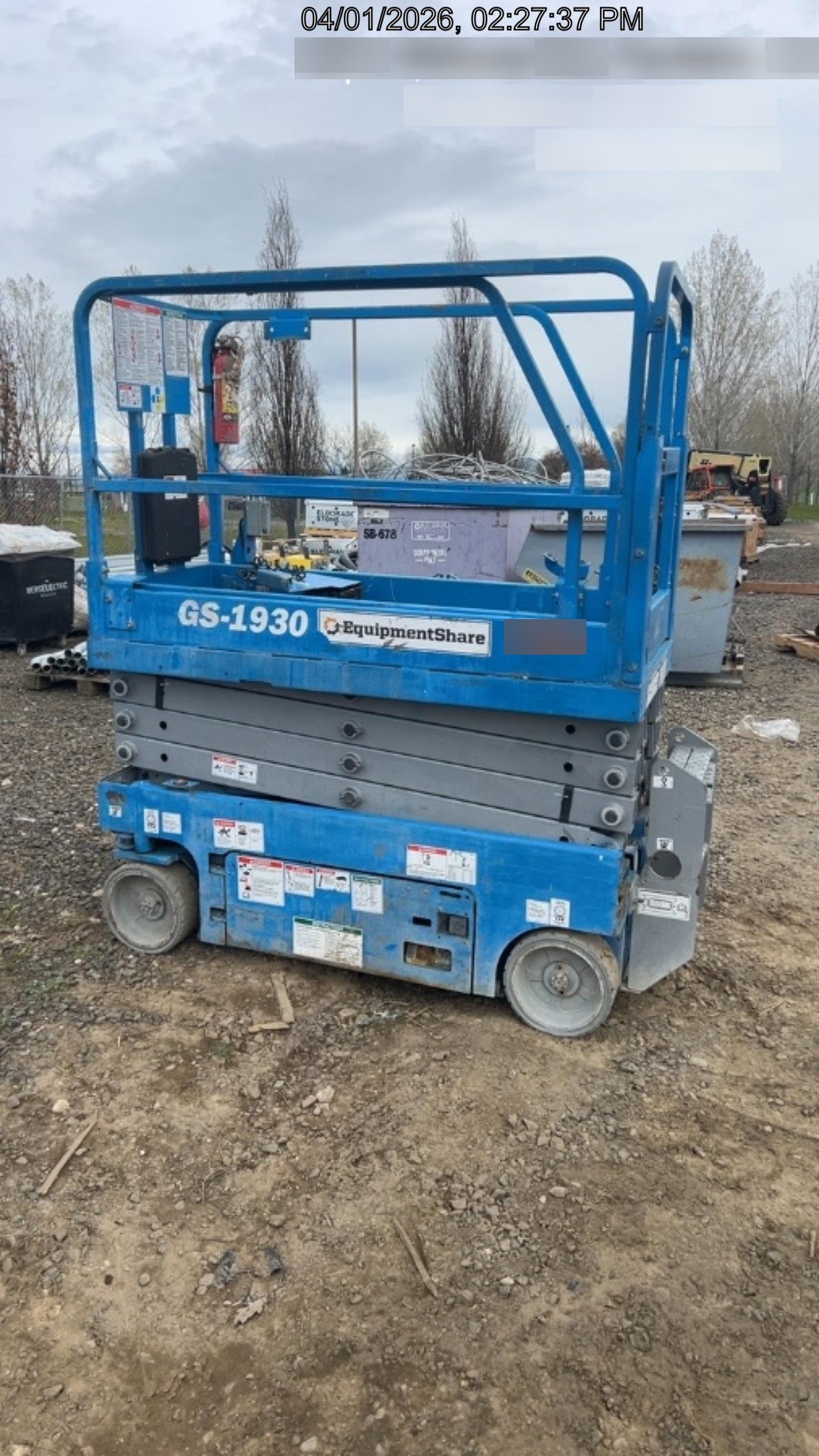 2019 Genie GS-1930 Half Height Swing Gate, 800W Inverter