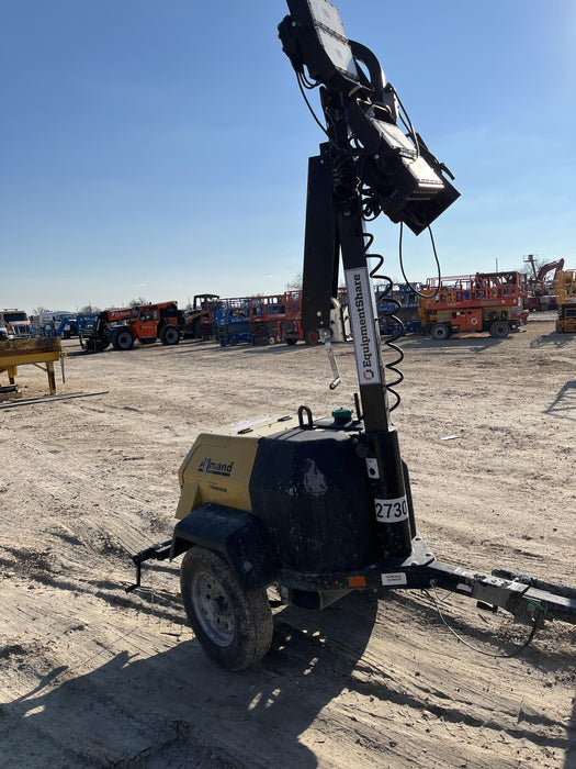 2022 Allmand NLV3GR (4) LED Light Fixture 350W, 23' Vertical Mast, 3kW Prime, Towable, ES Decals, T3