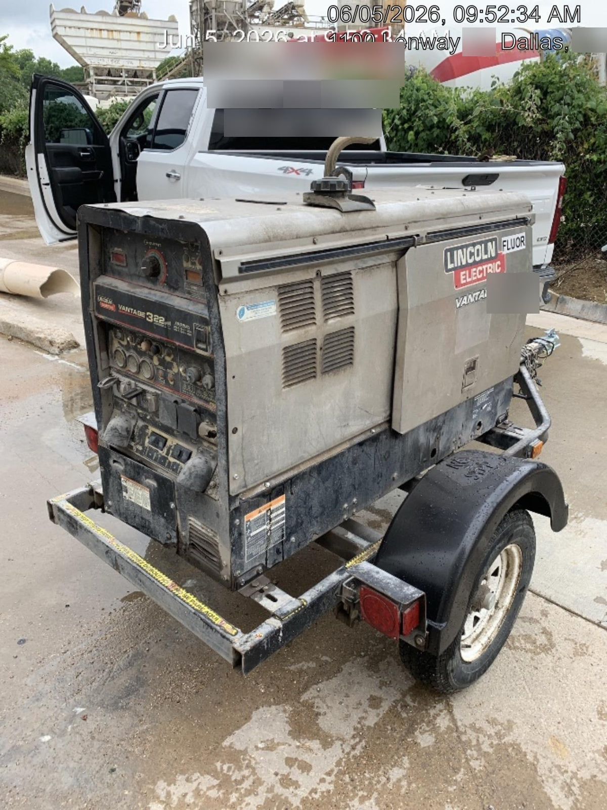 2018 Lincoln Electric Vantage 322 Lincoln Vantage 322 Welder Ready Pak 3 - Vantage 322, Trailer, Fender and light kit, Cable rack