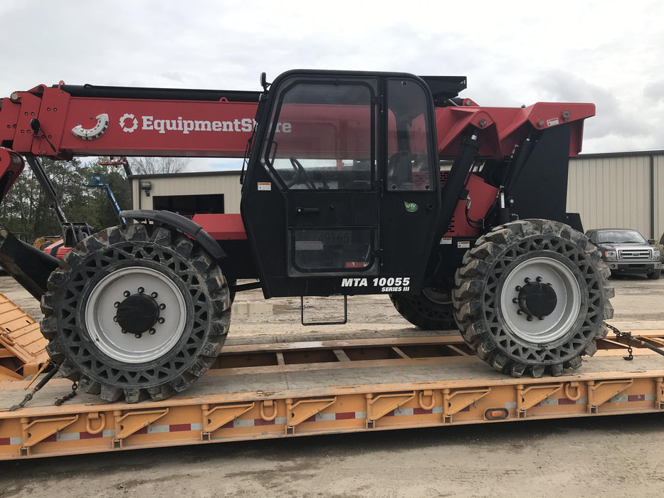 2020 Manitou MTA10055 Cab/Heat/Air, 120 HP, Solid Tires, Work Lights, Lift Hook, Auxiliary Hydraulics w/66" Carriage and 60" Forks