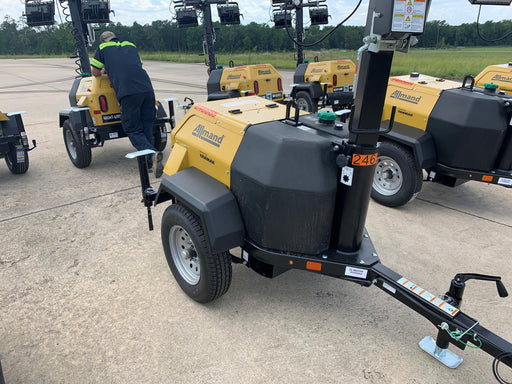 2022 Allmand NLV3GR (4) LED Light Fixture 350W, 23' Vertical Mast, 3kW Prime, Towable