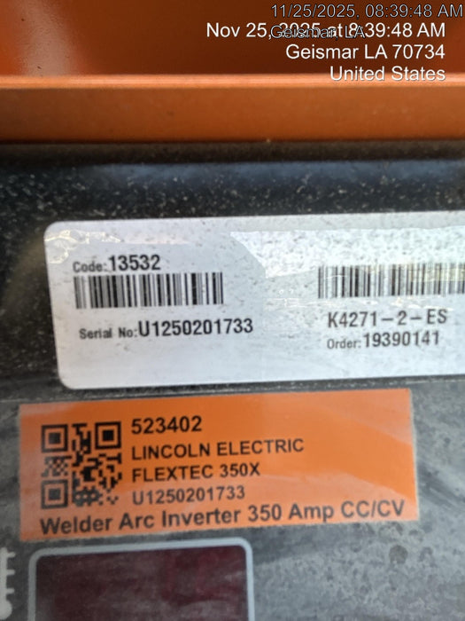 2025 LINCOLN ELECTRIC FLEXTEC 350X