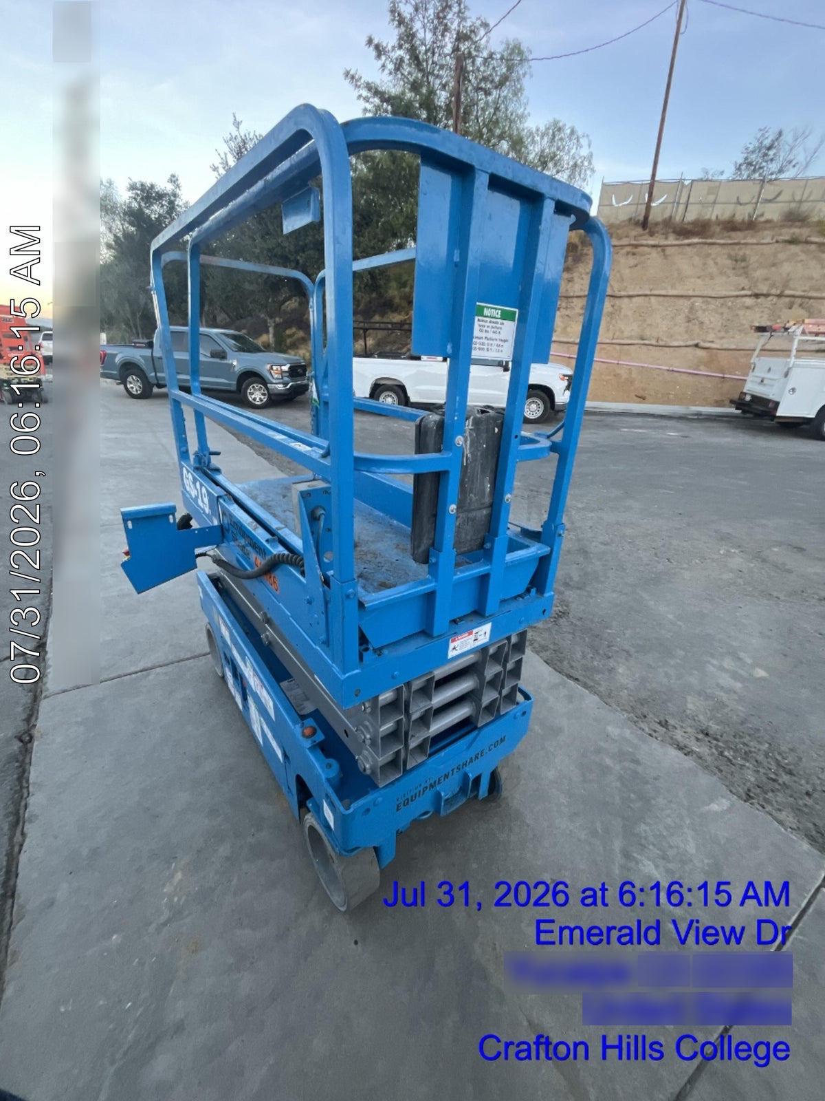 2019 Genie GS-1930 Fixed rails with chain Entry