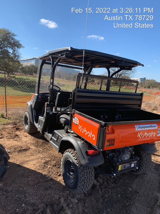 2022 Kubota RTV-X1140W-H Plastic Canopy, Windshield Acrylic Clear, LED Strobe Light, Wire Harness Kit, Back up Alarm