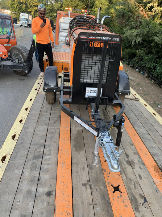 2021 Lincoln Electric Vantage 322 Vantage 322 Ready Pak 3 w/ Decals, ORANGE (includes trailer, cable rack, fender light kit) NO Telematics