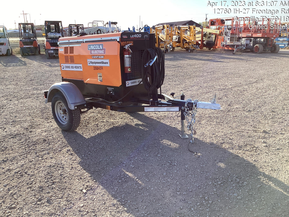 2022 Lincoln Electric LE400 Kubota V1505, Trlr, Cable Rack, Light Kit, ES Decals, T3