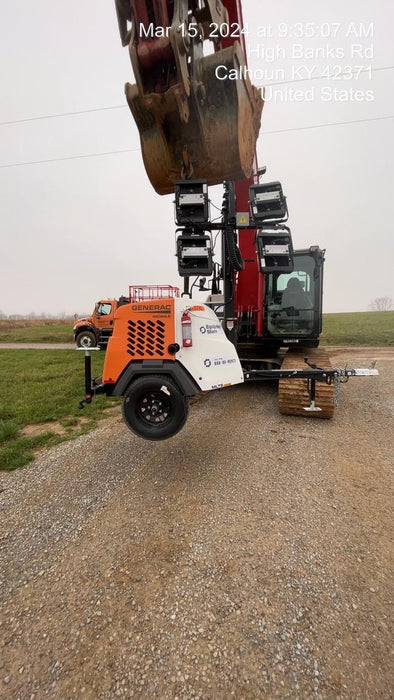 2023 Generac MLT2 Diesel, Flex Switch 120V Input, Powerzone Controller, 
(4) 320W LED Lights, 4kW Generator, 39.9 Gal Fuel Tank, 2" Ball, T3