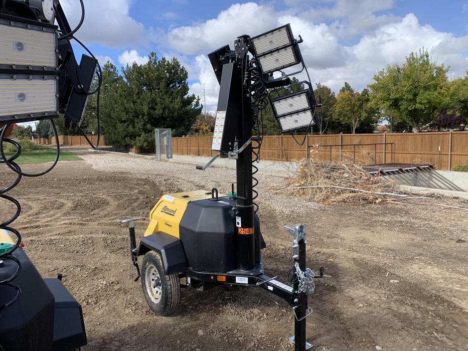 2022 Allmand NLV3GR (4) LED Light Fixture 350W, 23' Vertical Mast, 3kW Prime, Towable, ES Decals, T3