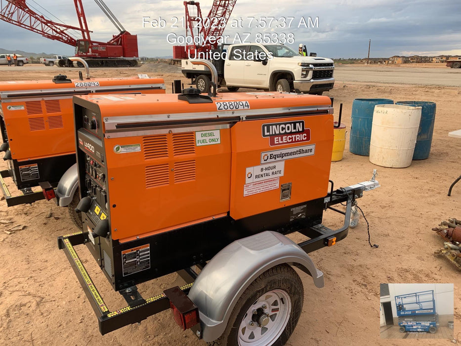 2023 Lincoln Electric LE400 Kubota V1505, Trlr, Cable Rack, Light Kit, ES Decals, T3