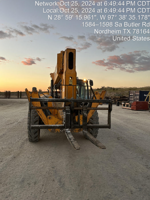 2018 JCB 510-56 JCB 510-56 Telehandler 74 HP w/CAB/HVAC, Beacon, Worklights, Aux Hydraulics, Solid Tires, 60" Carriage/Forks