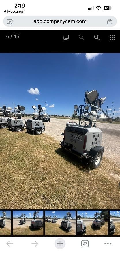 2018 Wacker Neuson LTV6L-MH Wacker Neuson LTV6L Mobile Light Tower w/Fuel Level Sensor Installed