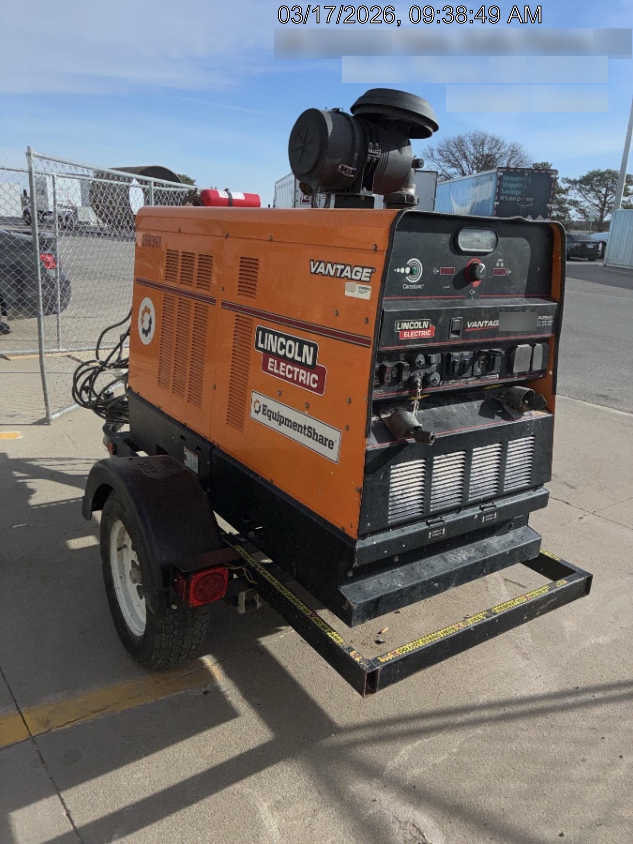 2022 Lincoln Electric Vantage 549X Crosslink Technology, Trailer Mounted, ES Decals, T3