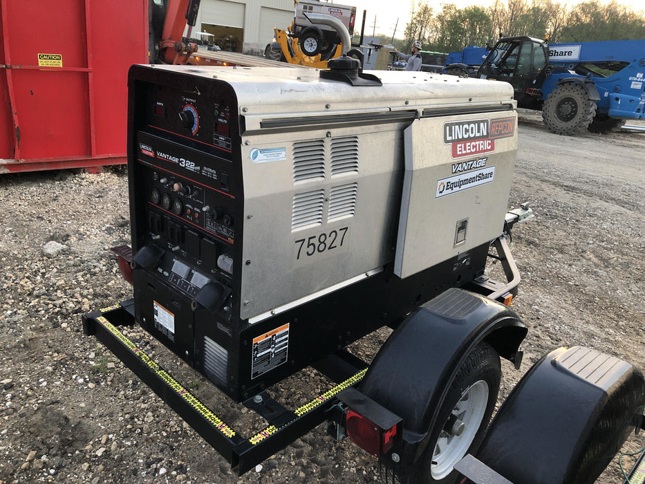 2020 Lincoln Electric Vantage 322 Welder Ready-Pak 3, w/ GPS & Decals (includes trailer, cable rack, fender light kit)
