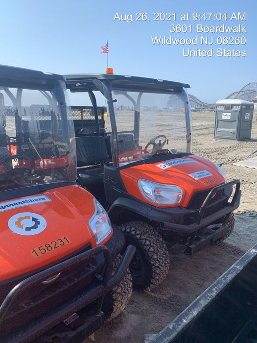 2021 Kubota RTV-X1140W-H Plastic Canopy, Windshield Acrylic Clear, LED Strobe Light, Wire Harness Kit, Back up Alarm