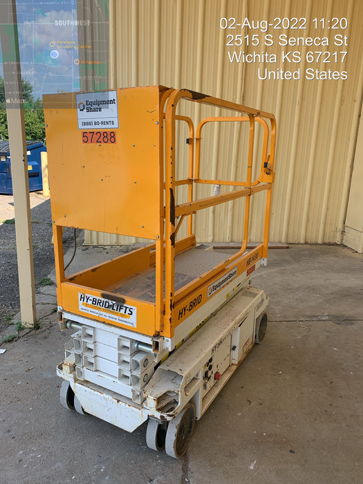 Custom Equipment HB-1430 Hy-Brid Scissor Lift
Platform capacity up to 670 lbs
Working height up to 20 ft
Weighs under 1,700 lbs
Non-marking wheels
