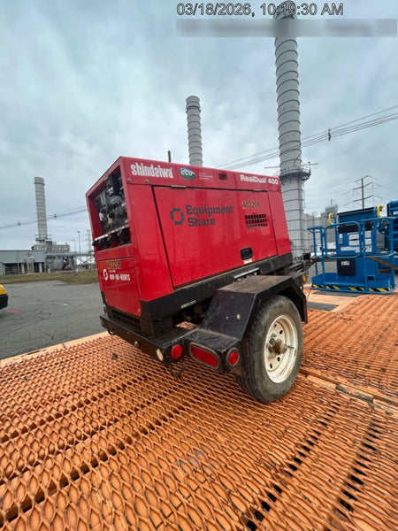 2024 Shindaiwa DGW400MDL Kubota D902 Engine, 23 HP, Dual Op Welder, Wire, Arc, Droop Stick, Tig, and CC Stick Functionality, Simulphase, 3 Phase and 1 Phase Gen Output, Single Axle NB Trlr, Slr Trckl Chrg 12V 12W, Fire Ext