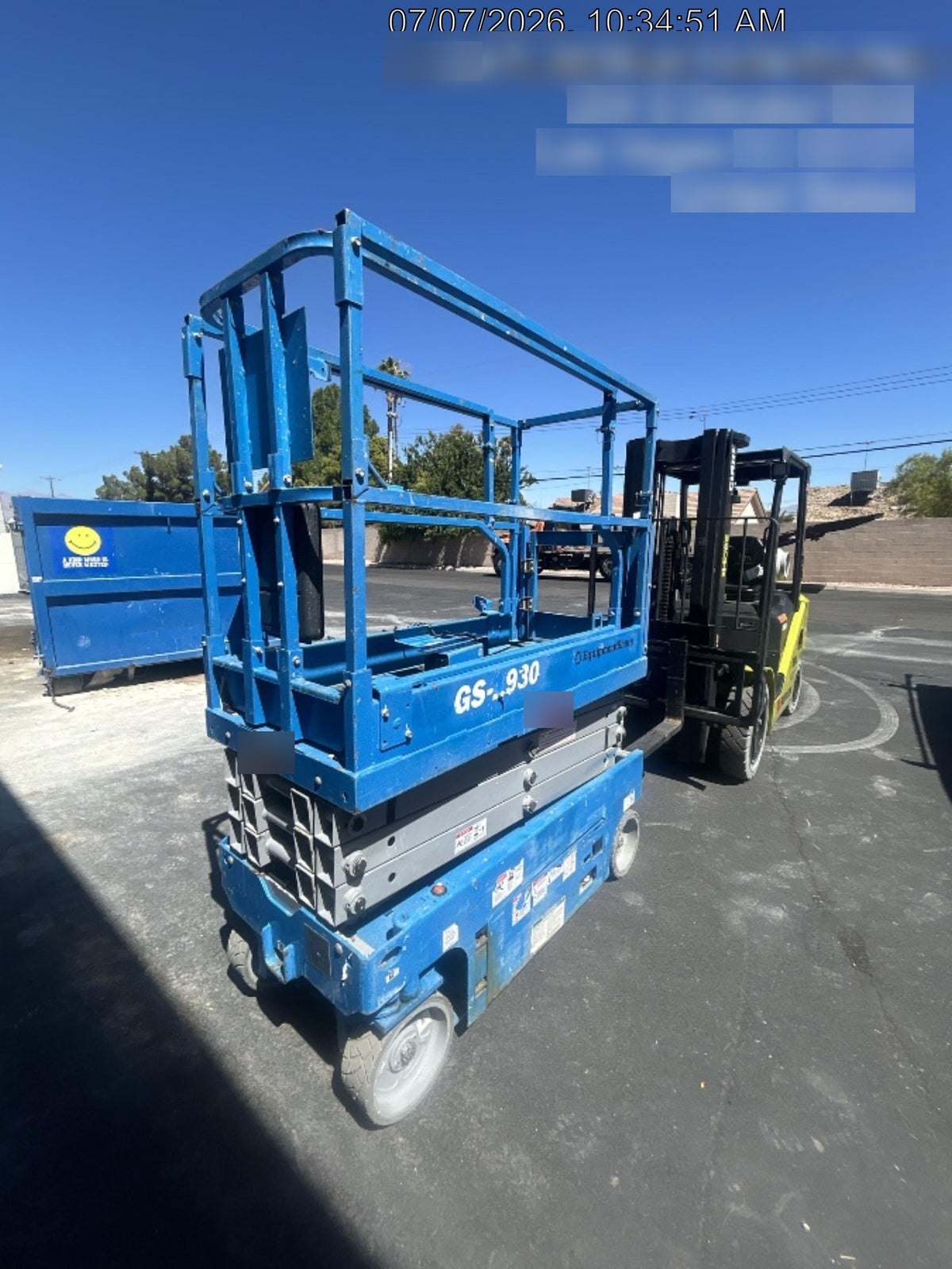 2020 Genie GS-1930 Solid Non Marking Tires, Beacon, Folding rails with half height swing gate