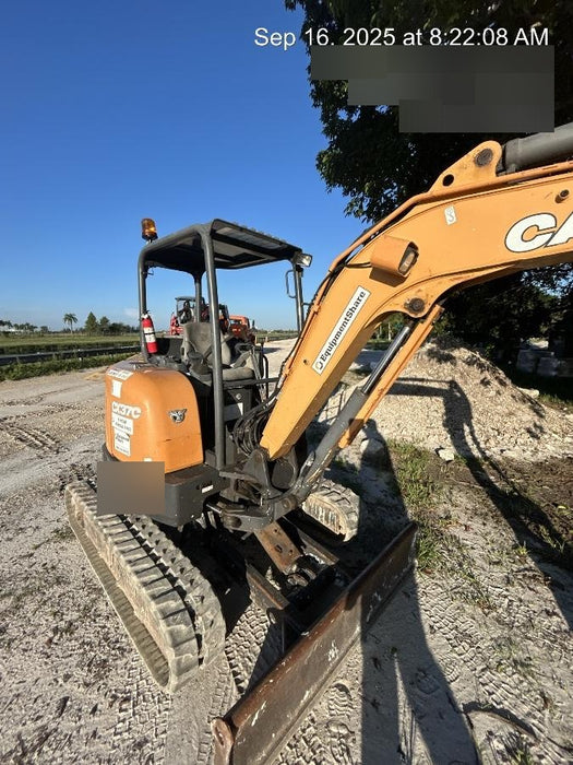 2018 Case CX37C ROPS, LONG ARM, RUBBER TRACKS, AUX HYD