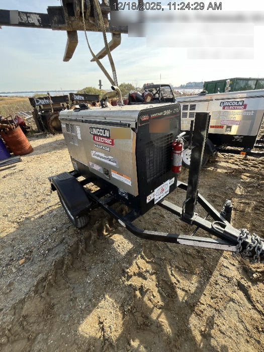 2019 Lincoln Electric Vantage 322 Welder Ready-Pak 3, Two wheel trailer, Fender and Light kit, Cable Rack