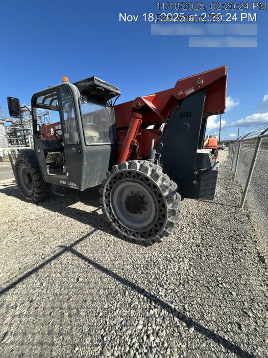 2018 Manitou 12042 Manitou MTA 12042 w/Cab/Heat/AC, Work Lights/Strobe, Aux Hyd, Solid Tires, Lift Hook, 66" Carriage, 72" Forks