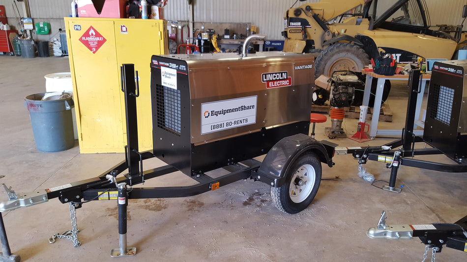 2018 Lincoln Electric Vantage 322 Lincoln Vantage 322 Welder Ready Pak 3 - Vantage 322, Trailer, Fender and light kit, Cable rack