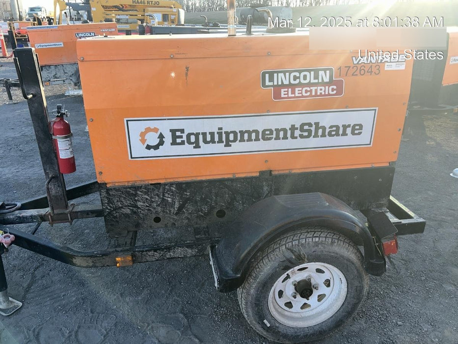 2021 Lincoln Electric Vantage 322 Vantage 322 Ready Pak 3 w/ Decals, ORANGE (includes trailer, cable rack, fender light kit) NO Telematics