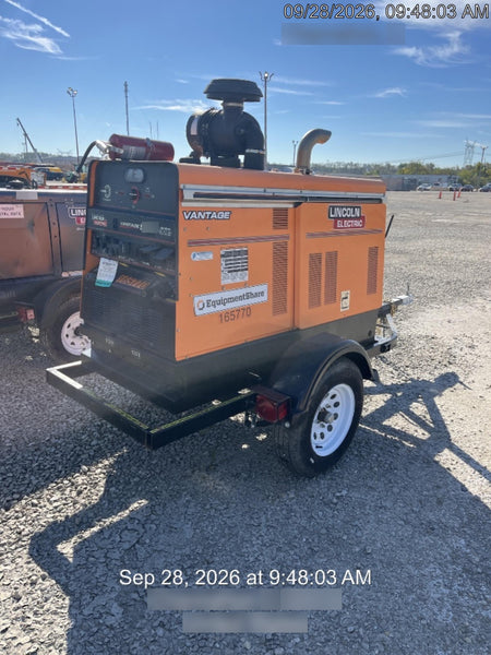 2021 Lincoln Electric Vantage 549X Ready Pak 3, ORANGE (includes trailer, cable rack, fender light kit)