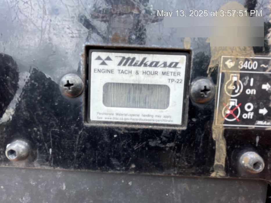 2023 Multiquip MV308GH Honda GX270, 18" Plate, Tachometer