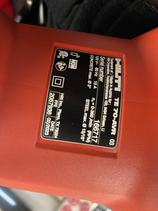 2023 HILTI TE 70-AVR