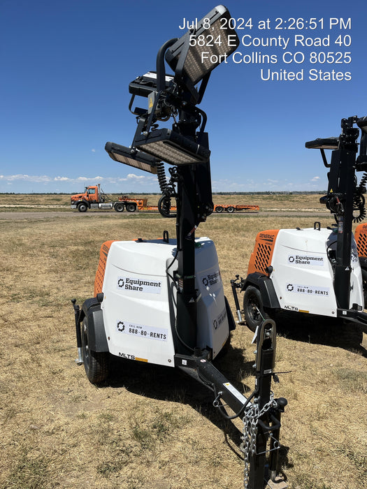 2024 Generac MLT2 Diesel, Flex Switch 120V Input, Powerzone Controller, 
(4) 320W LED Lights, 4kW Generator, 39.9 Gal Fuel Tank, 2" Ball, T3