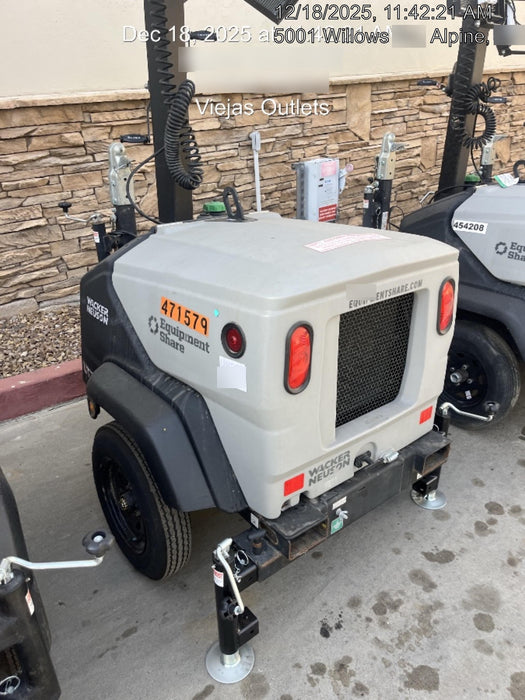 2024 Wacker Neuson LTT4 Diesel, Kohler KDW702, Deep Sea Controller, Auto Start, LED 320W, Bypass Outlet, T3