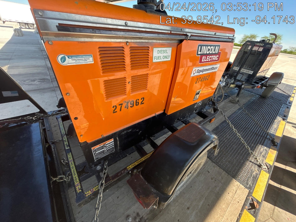 2022 Lincoln Electric LE400 Kubota V1505, Trlr, Cable Rack, Light Kit, ES Decals, T3