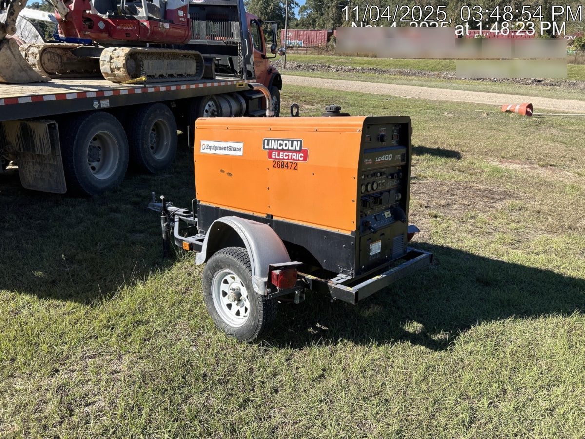 2022 Lincoln Electric LE400 Kubota V1505, Trlr, Cable Rack, Light Kit, ES Decals, T3