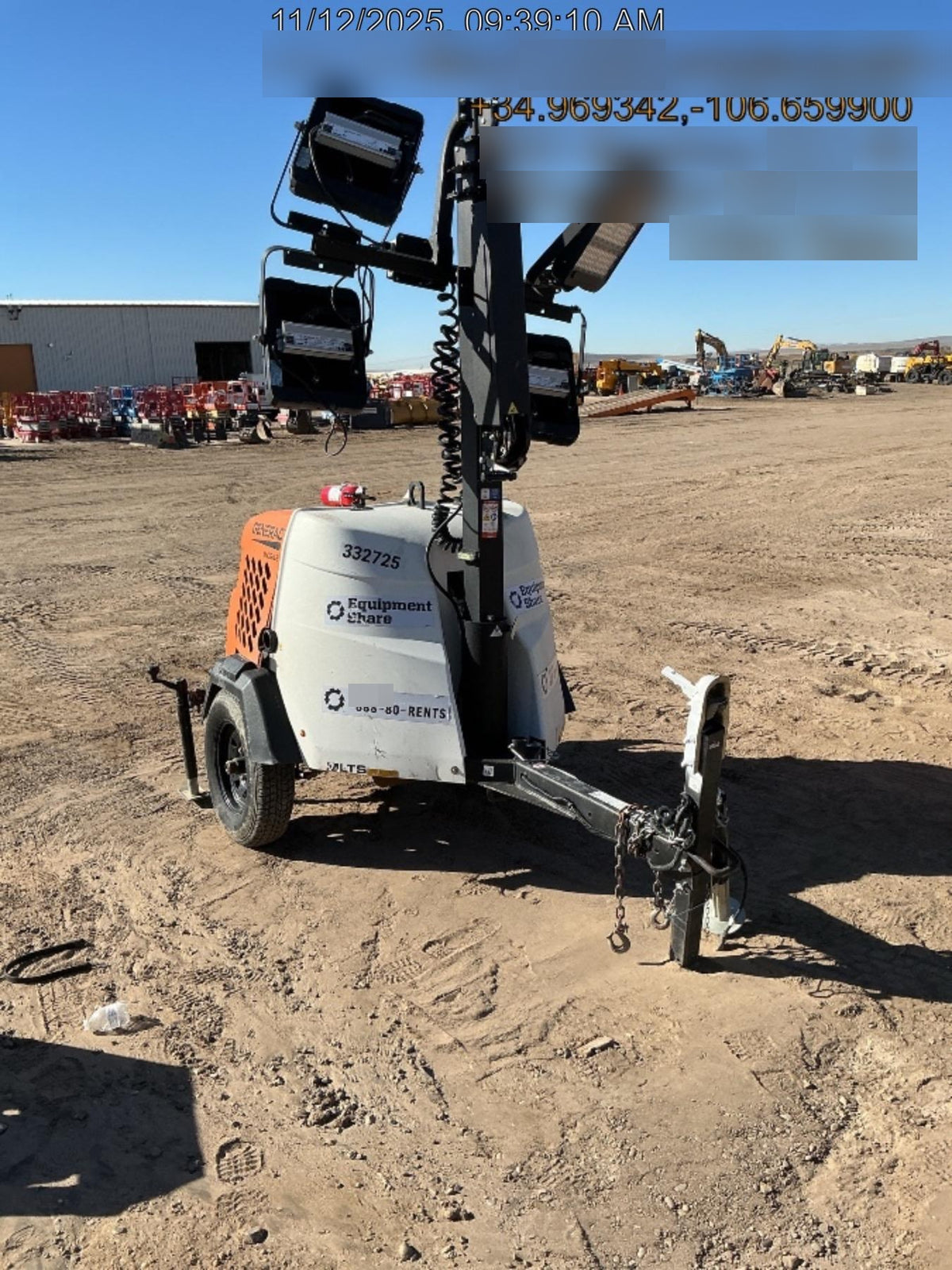 2023 Generac MLT2 Diesel, Flex Switch 120V Input, Powerzone Controller, (4) 320W LED Lights, 4kW Generator, 39.9 Gal Fuel Tank, 2" Ball, T3