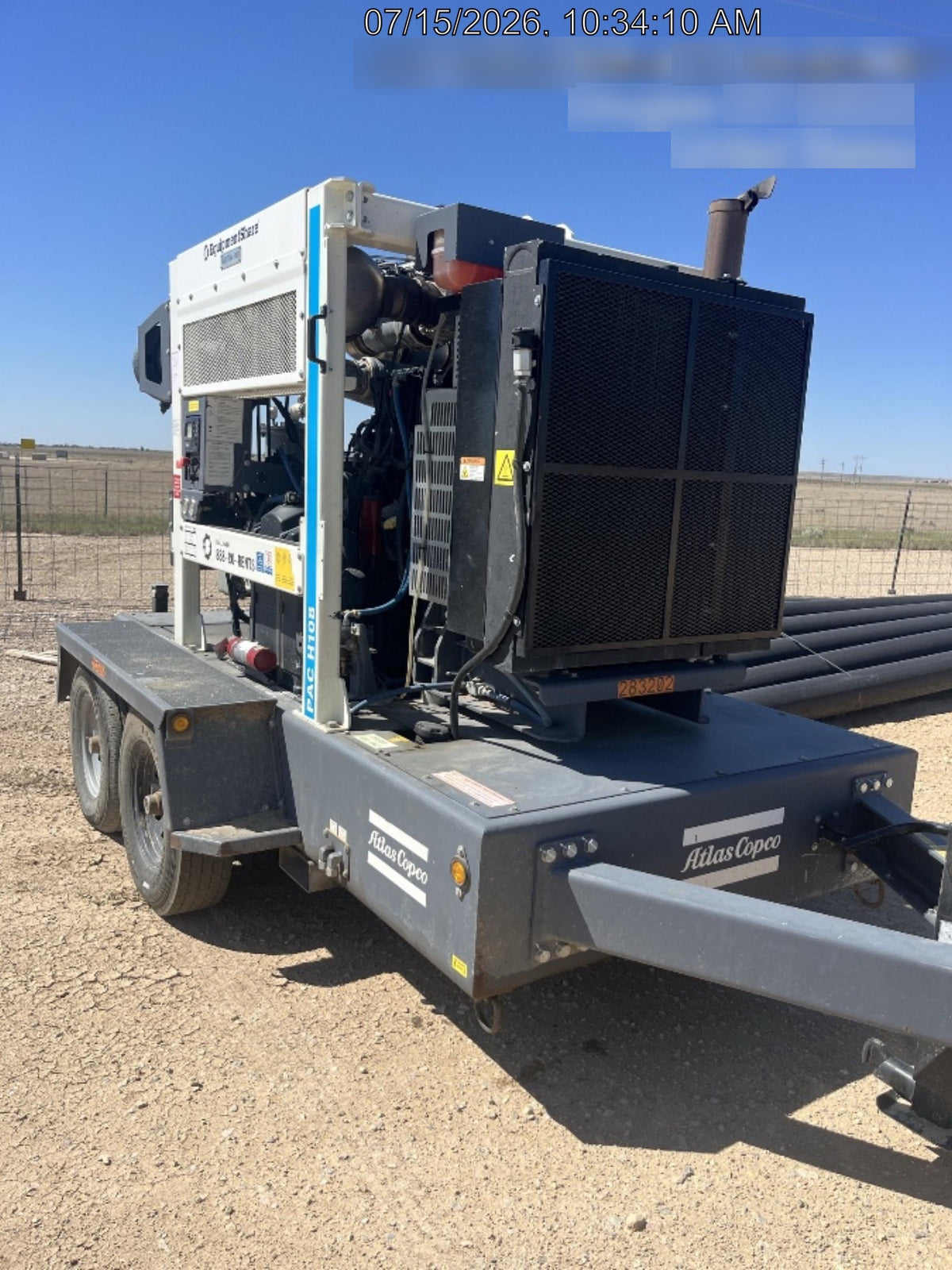 2022 ATLAS COPCO PAC H108 JD