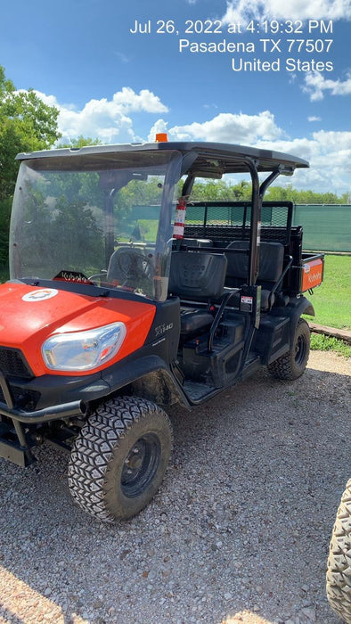 2022 Kubota RTV-X1140W-H Plastic Canopy, Windshield Acrylic Clear, LED Strobe Light, Wire Harness Kit, Back up Alarm