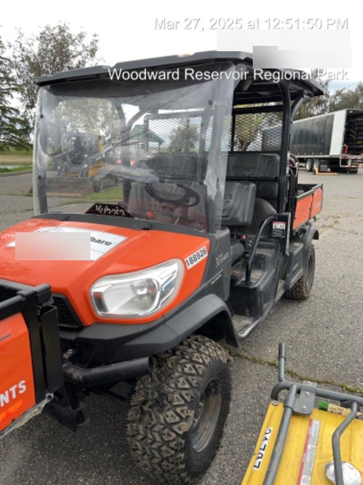 2021 Kubota RTV-X1140W-H Plastic Canopy, Windshield Acrylic Clear, LED Strobe Light, Wire Harness Kit, Back up Alarm