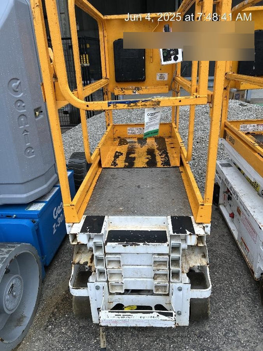 Custom Equipment HB-1430 <ul>
 <li>Hy-Brid Scissor Lift</li>
  <li>Platform capacity up to 670 lbs.</li>
  <li>Working height up to 20 ft</li>
  <li>Weighs under 1,700 lbs.</li>
  <li>Non-marking wheels </li>
</ul>