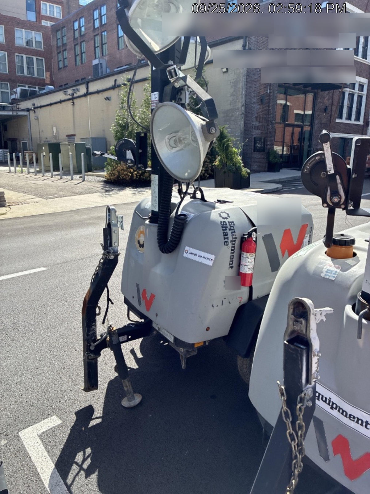2018 Wacker Neuson LTV6L-MH Wacker Neuson LTV6L Mobile Light Tower w/Fuel Level Sensor Installed
