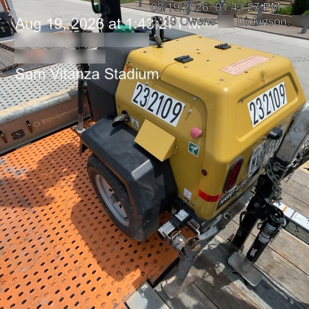 2022 Allmand NLV3GR (4) LED Light Fixture 350W, 23' Vertical Mast, 3kW Prime, Towable, Deep Sea L401, Leveling Jacks, Yanmar T4F 5.8hp