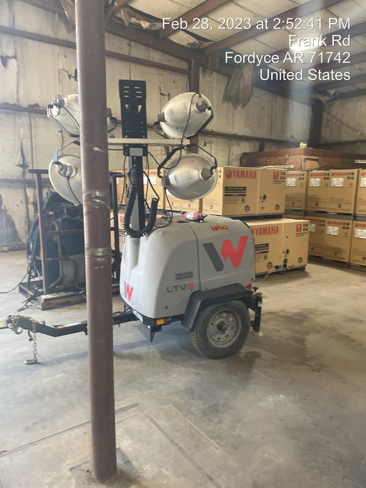 2022 Allmand NLV3GR (4) LED Light Fixture 350W, 23' Vertical Mast, 3kW Prime, Towable, Deep Sea L401, Leveling Jacks, Yanmar T4F 5.8hp