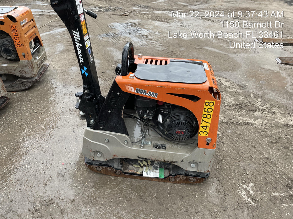 2023 Multiquip MV308GH Honda GX270, 18" Plate, Tachometer