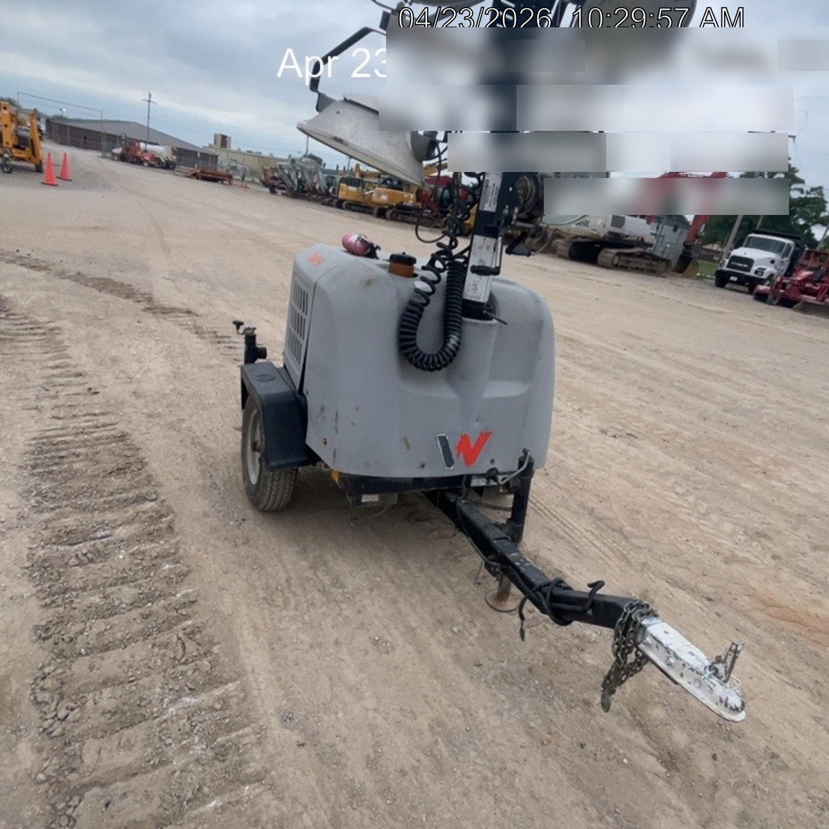 2019 Wacker Neuson LTV6L-MH Wacker Neuson LTV6L Mobile Light Tower w/Fuel Level Sensor Installed