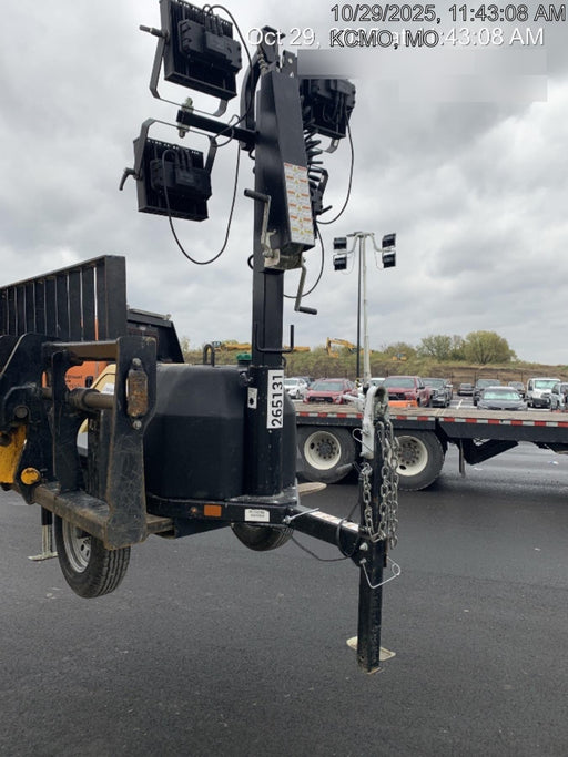 2022 Allmand NLV3GR (4) LED Light Fixture 350W, 23' Vertical Mast, 3kW Prime, Towable, ES Decals, T3