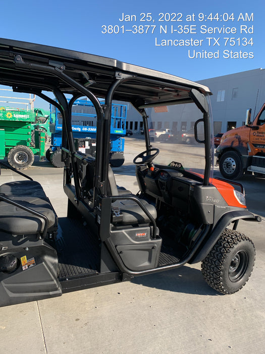 2022 Kubota RTV-X1140W-H Plastic Canopy, Windshield Acrylic Clear, LED Strobe Light, Wire Harness Kit, Back up Alarm