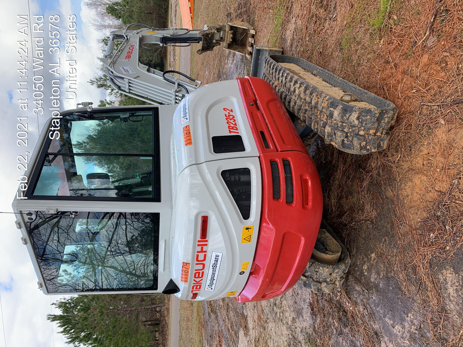 2020 Takeuchi TB-235-2CR Cab/Heat/Air, Rubber Tracks, Manual TAG QC