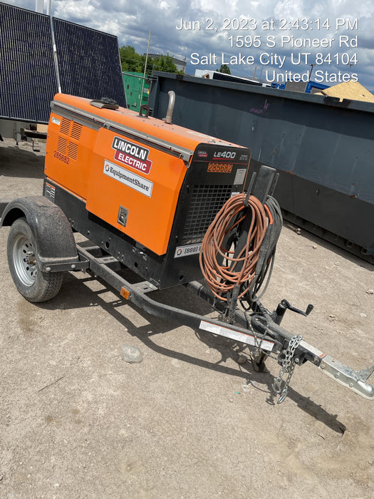 2022 Lincoln Electric LE400 Kubota V1505, Trlr, Cable Rack, Light Kit, ES Decals, T3